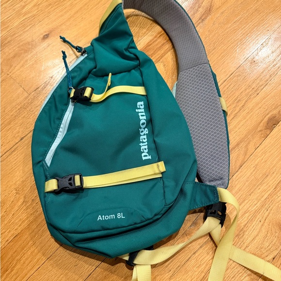Patagonia Handbags - Patagonia Atom 8L Sling Bag - Green and Yellow